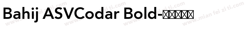 Bahij ASVCodar Bold字体转换